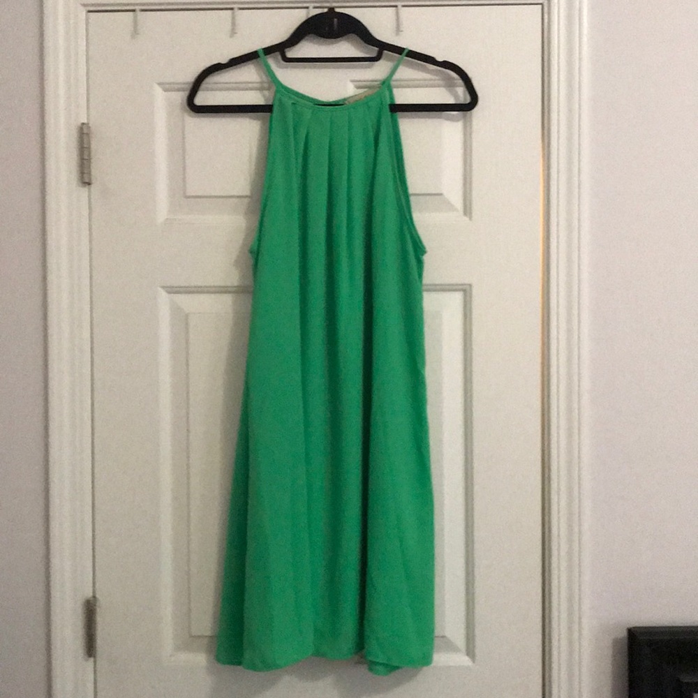 Halter neck mini dress